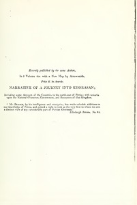 Travels and Adventures in the Persian Provinces on the Southern Banks of the Caspian Sea